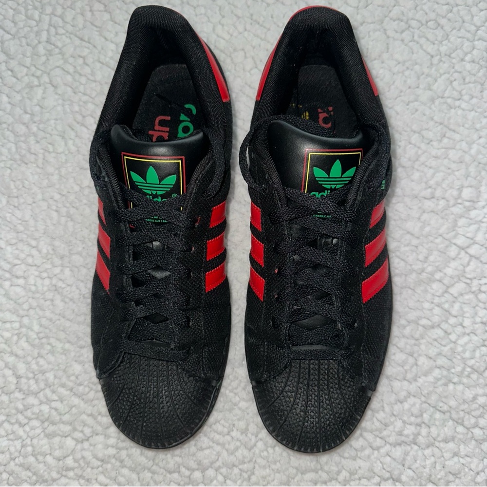 Mens ADIDAS HEMP SUPERSTAR red green yellow black 10.5 - Picture 2 of 11